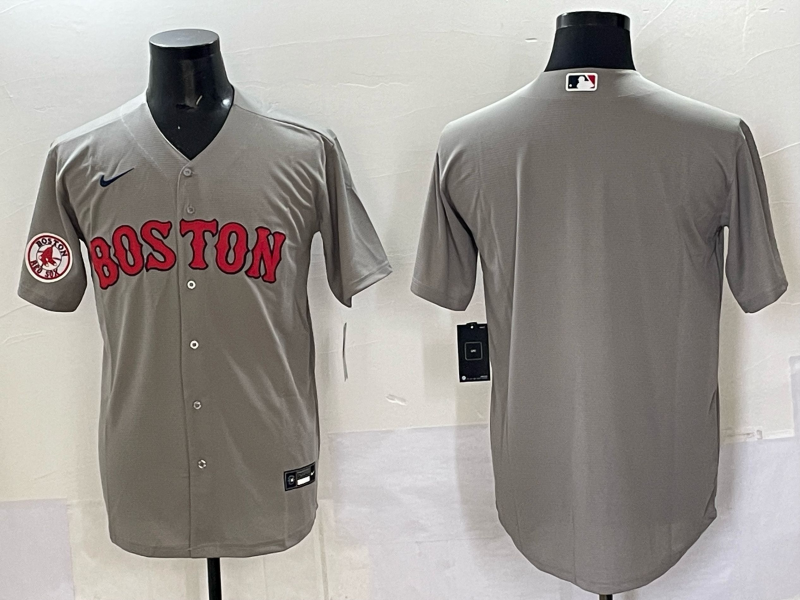 Men Boston Red Sox blank grey 2025 Nike MLB Jersey 06->boston red sox->MLB Jersey